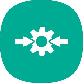 integración glifo curva icono diseño vector