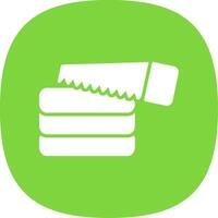 Carpentry Work Glyph Curve Icon Design vector