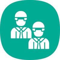 Engineering Team Glyph Curve Icon Design vector