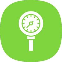 Pressure Meter Glyph Curve Icon Design vector