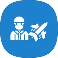 Air Engineer Glyph Curve Icon Design vector