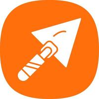 Trowel Glyph Curve Icon Design vector