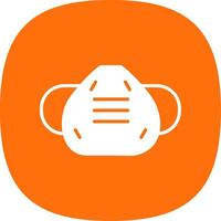 Worker Mask Glyph Curve Icon Design vector