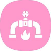 Gas PipeLine Circle Multi Circle Glyph Curve Icon Design vector