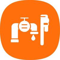 Plumbing installation Glyph Curve Icon Design vector