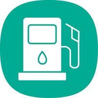 Fuel Station Glyph Curve Icon Design vector