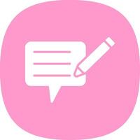 Blog Glyph Curve Icon Design vector