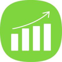 Growth Glyph Curve Icon Design vector