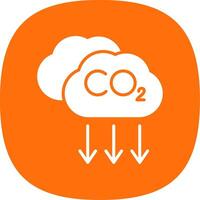 Co2 Glyph Curve Icon Design vector