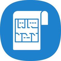 Build Planning Glyph Curve Icon Design vector