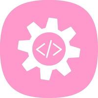 Configuration Glyph Curve Icon Design vector
