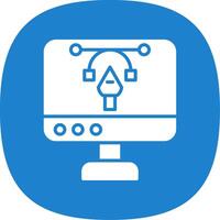Design Glyph Curve Icon Design vector