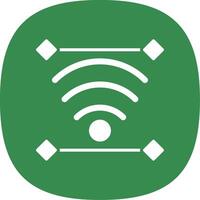 Wireless Glyph Curve Icon Design vector