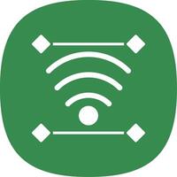 Wireless Glyph Curve Icon Design vector