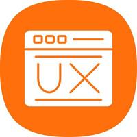 User Experience Glyph Curve Icon Design vector