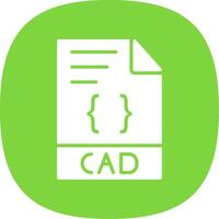 CAD Glyph Curve Icon Design vector