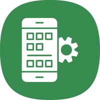 Application Development Glyph Curve Icon Design vector