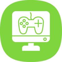 Game Development Glyph Curve Icon Design vector