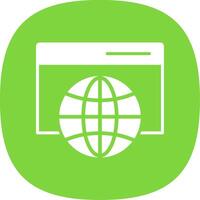Web Browser Glyph Curve Icon Design vector