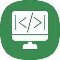 Programming Glyph Curve Icon Design vector