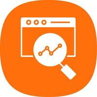Web Monitoring Glyph Curve Icon Design vector