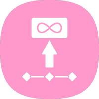 Unlimited Storage Glyph Curve Icon Design vector