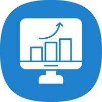 Improvement Glyph Curve Icon Design vector