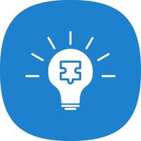 Solution Glyph Curve Icon Design vector