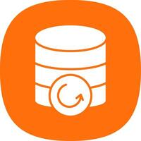 Database Backup Glyph Curve Icon Design vector