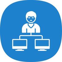 Server Client Glyph Curve Icon Design vector