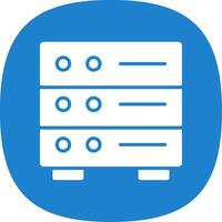 Database Center Glyph Curve Icon Design vector