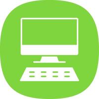 Desktop Glyph Curve Icon Design vector