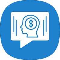 Money Idea Chat Glyph Curve Icon Design vector