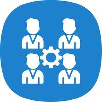 Pro Group Team Glyph Curve Icon Design vector