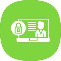 Personal Data Glyph Curve Icon Design vector