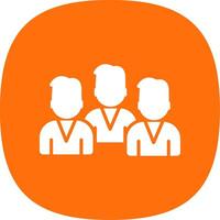 Group Team Glyph Curve Icon Design vector
