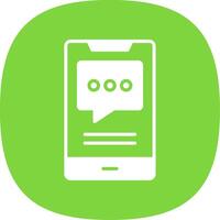 Mobile Talk Glyph Curve Icon Design vector