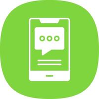 Mobile Talk Glyph Curve Icon Design vector