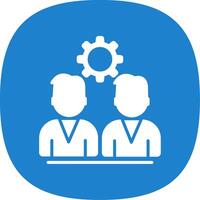 Group Team Glyph Curve Icon Design vector