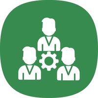 Team Management Glyph Curve Icon Design vector