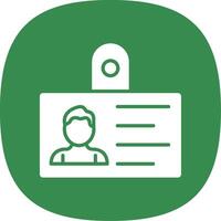 Identity Card Glyph Curve Icon Design vector