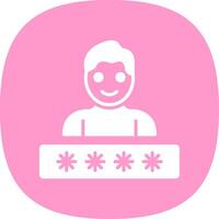Account Password Glyph Curve Icon Design vector