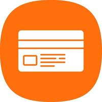 Credit Card Glyph Curve Icon Design vector