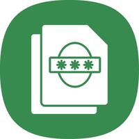 Security File Faceprint Glyph Curve Icon Design vector