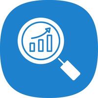 Analysis Glyph Curve Icon Design vector