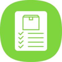 Inventory Glyph Curve Icon Design vector