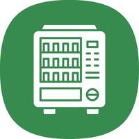 Vending Machine Glyph Curve Icon Design vector