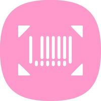 Bar Code Glyph Curve Icon Design vector