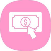 Pay Per Click Glyph Curve Icon Design vector