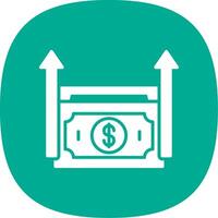 Profit Glyph Curve Icon Design vector